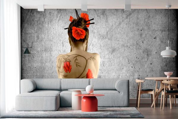 imagen de Fotomural geisha en decoracionesenvinilo.com