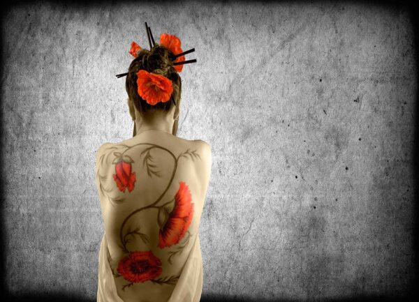 imagen de Fotomural geisha en decoracionesenvinilo.com