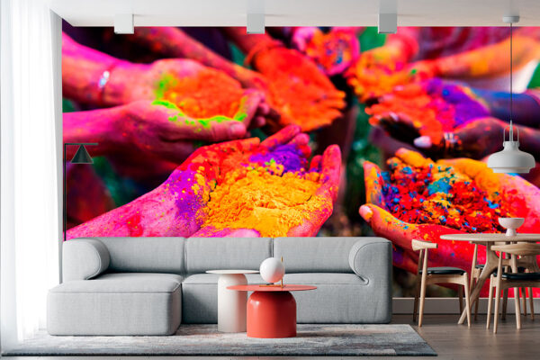 imagen de Fotomural manos pintadas en decoracionesenvinilo.com