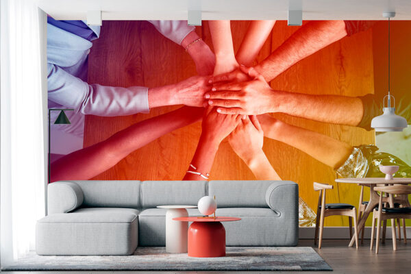 imagen de Fotomural manos unidas en decoracionesenvinilo.com