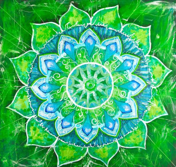 imagen de Fotomural mandala verde en decoracionesenvinilo.com