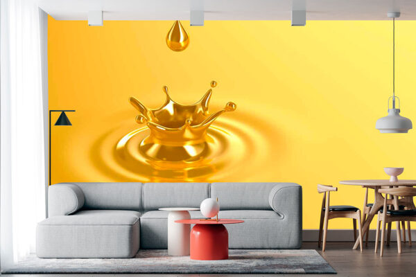 imagen de Fotomural gota oro en decoracionesenvinilo.com