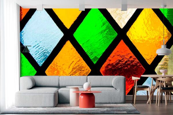 imagen de Fotomural cristalera de colores en decoracionesenvinilo.com