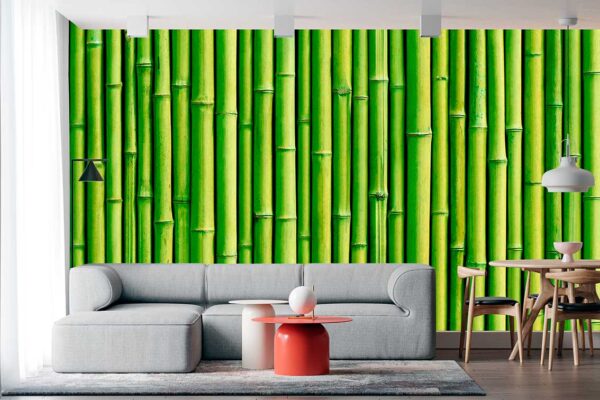 imagen de Fotomural muro de bambú en decoracionesenvinilo.com