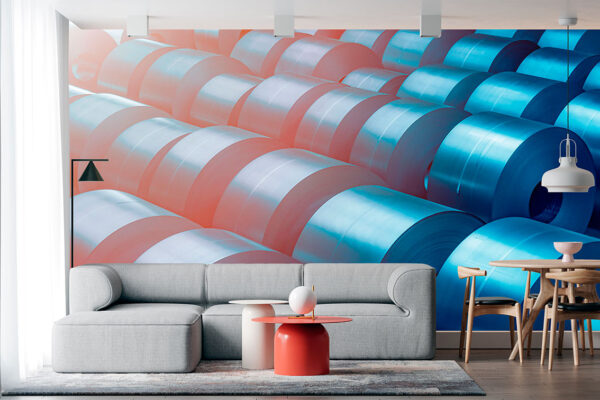 imagen de Fotomural rollos chapa de acero en decoracionesenvinilo.com
