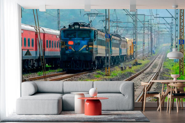 imagen de Fotomural tren ferrocarril en decoracionesenvinilo.com