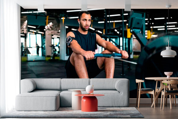 imagen de Fotomural chico remo en gym en decoracionesenvinilo.com